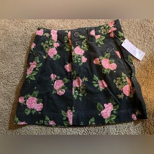 Wild Fable Floral Corduroy Mini Skirt
